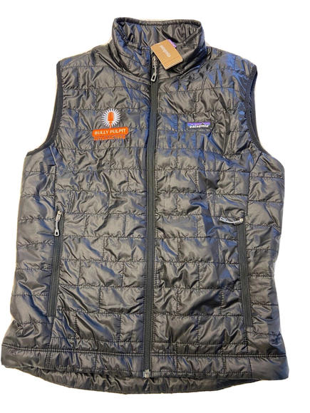 Mens PATAGONIA Black Primaloft Nano Puff Vest Sz S NEW *COMPANY LOGO*